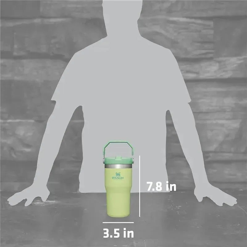 Stanley - 20Oz IceFlow Stainless Steel Tumbler with Straw, Citron Image 7