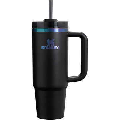 STANLEY - Quencher H2.0 Tumbler with Handle and Straw 30 Oz, Black Chrome Image 1