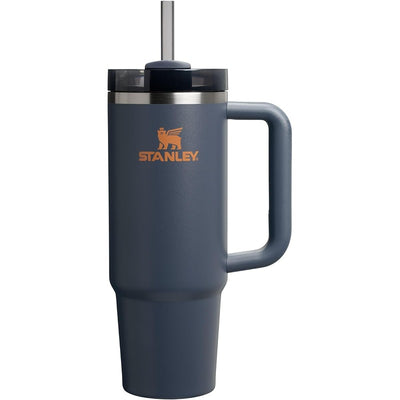 30 oz Stanley The Quencher H2.0 FlowState™ Tumbler in Twilight color with a handle and straw, featuring the Stanley logo.