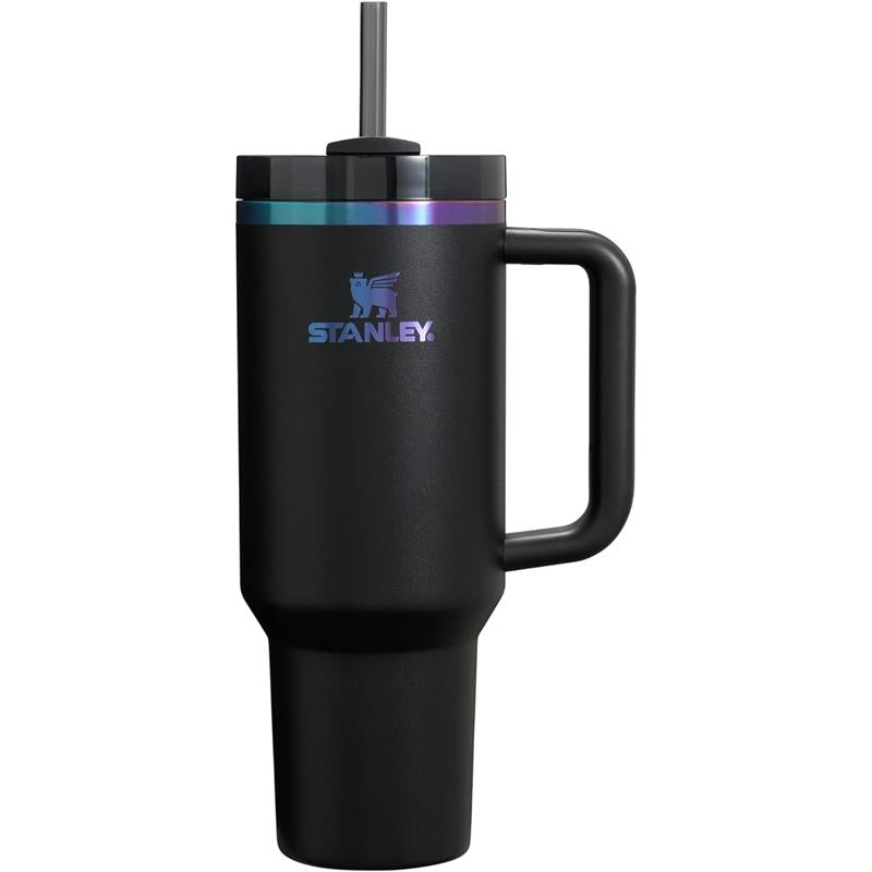 STANLEY - Quencher H2.0 Tumbler with Handle and Straw 40 Oz, Black Chrome Image 1