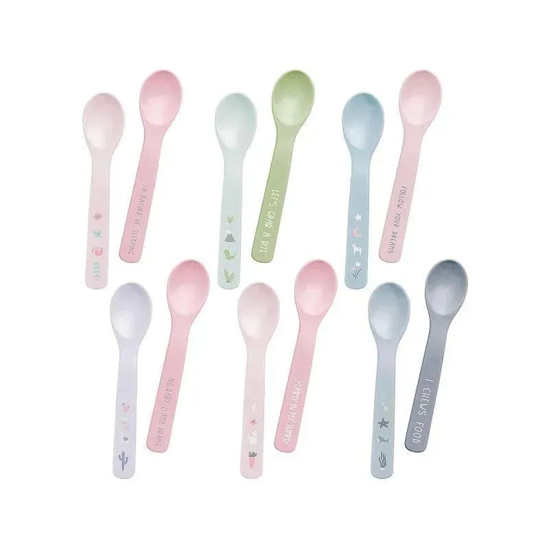 Stephen Joseph 100% Silicone Baby Spoons Dino green Image 3