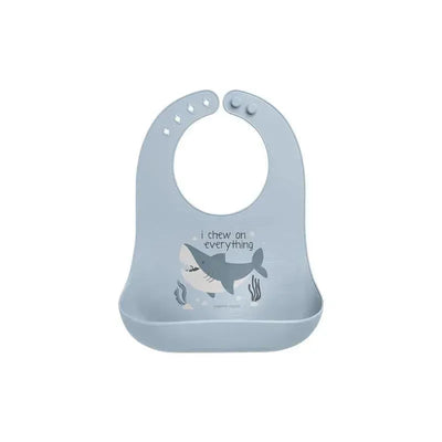 Stephen Joseph 100% Silicone Bibs For Baby Boy, Shark Image 1