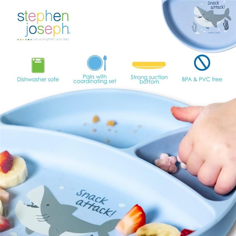 Stephen Joseph 100% Silicone Suction Plates For Babies, Unicorn Image 5