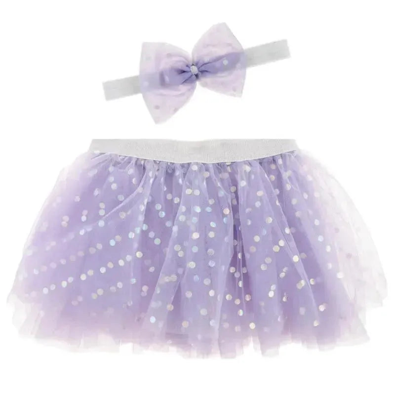 Stephen Joseph - Baby Girl Tutu & Head Band Set, Lilac Image 1