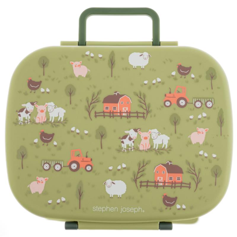 Stephen Joseph - Bento Box With Removable Tray Farm Image 1
