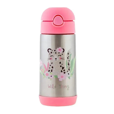 Stephen Joseph - Double Wall Stainless Steel Bottle, Leopard Image 1