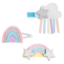 Stephen Joseph Hair Clips Glitter Rainbow Image 1