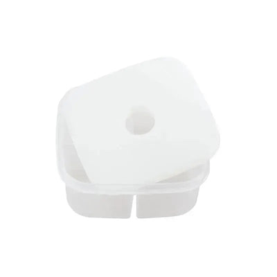 Snack box with a white lid featuring a circular hole, designed for keeping snacks cool with an ice pack.