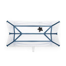 Stokke Flexi Bath Bundle Folding Baby Bathtub with Newborn Support - Transparent/Blue Image 3