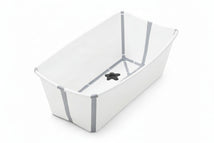 Stokke - Flexi Bath Bundle Folding Baby Bathtub with Newborn Support White/Grey Image 2