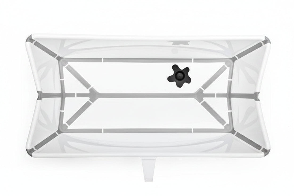 Stokke - Flexi Bath Bundle Folding Baby Bathtub with Newborn Support White/Grey Image 4
