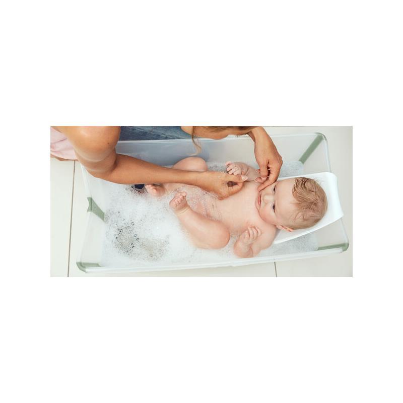 Stokke - Flexi Bath Bundle (Tub & Newborn Support), Transparent Green Image 4