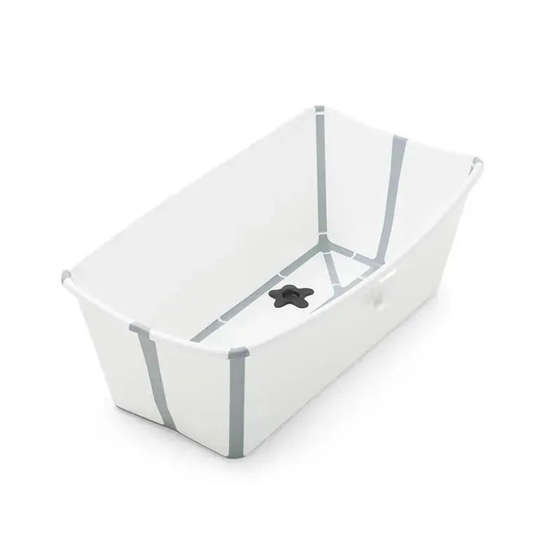 Stokke Flexi Bath Folding Baby Bathtub - White/Grey Image 1