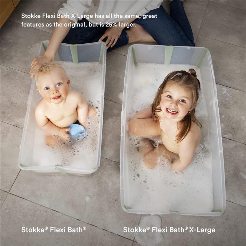 Stokke - Flexi Bath Tub® X-Large Bundle Transparent Blue Image 4