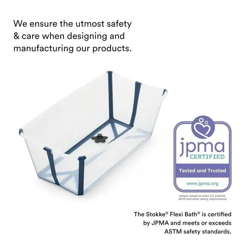 Stokke - Flexi Bath Tub® X-Large Bundle Transparent Blue Image 7