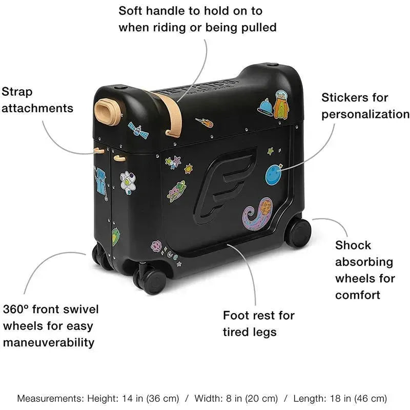 Stokke Jetkids Bedbox V3, Kid's Ride-On Suitcase & In-Flight Bed - Black Image 8