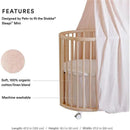 Stokke - Sleepi Mini Bed Skirt by Pehr, Blush Image 2