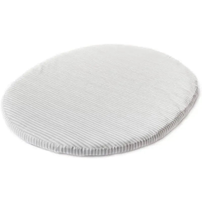 Stokke - Sleepi Mini Fitted Sheet by Pehr, Stripes Away Pebbles Image 1