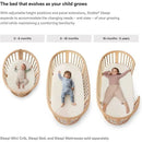 Stokke - Sleepi Mini Fitted Sheet by Pehr, Stripes Away Pebbles Image 4