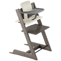 Stokke Tripp Trapp® High Chair Bundle - Hazy Grey | Wheat Cream Cushion | Storm Grey Tray Image 1