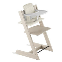 Stokke Tripp Trapp® High Chair Bundle - White Wash | Wheat Cream Cushion | White Tray Image 1