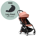 Stokke Yoyo³ Stroller 6+ in Black Frame with Ginger fabric; includes a free leg rest valued at $49.