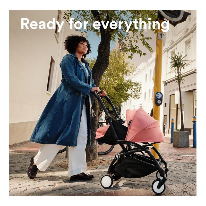 Stokke - Yoyo° Stroller Bundle, Black And White Frame | Aqua 6+ Color Pack | Aqua Newborn Pack  Image 7