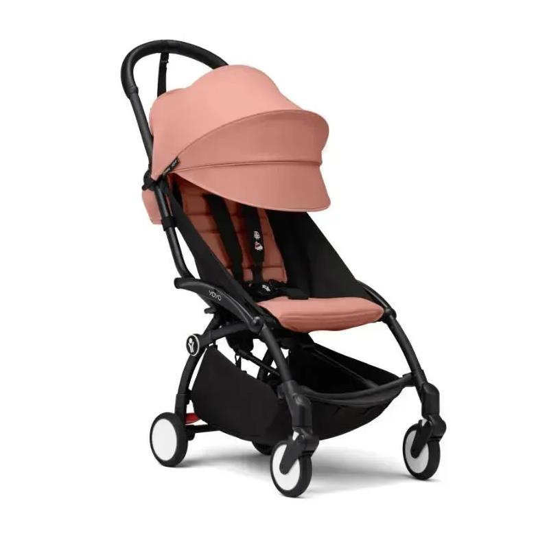 Stokke - Yoyo³ Stroller Bundle, Black Frame | Ginger 6+ Color Pack | Ginger Bassinet Image 3