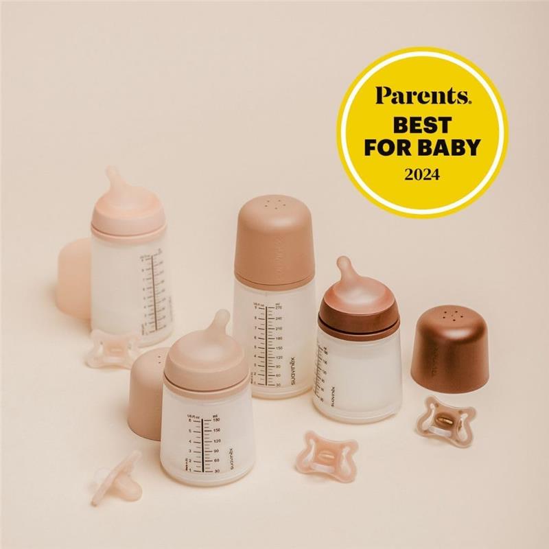 Suavinex 2Pk Zero Zero Anti Colic Baby Bottle, Light Tone, Adaptable Flow Nipple Image 8