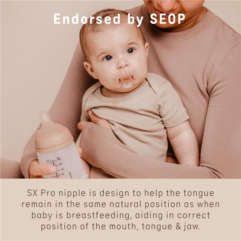 Suavinex 2Pk Zero Zero Silicone Baby Pacifier with SX Pro Physiological Pacifier Nipple, Fair Image 3