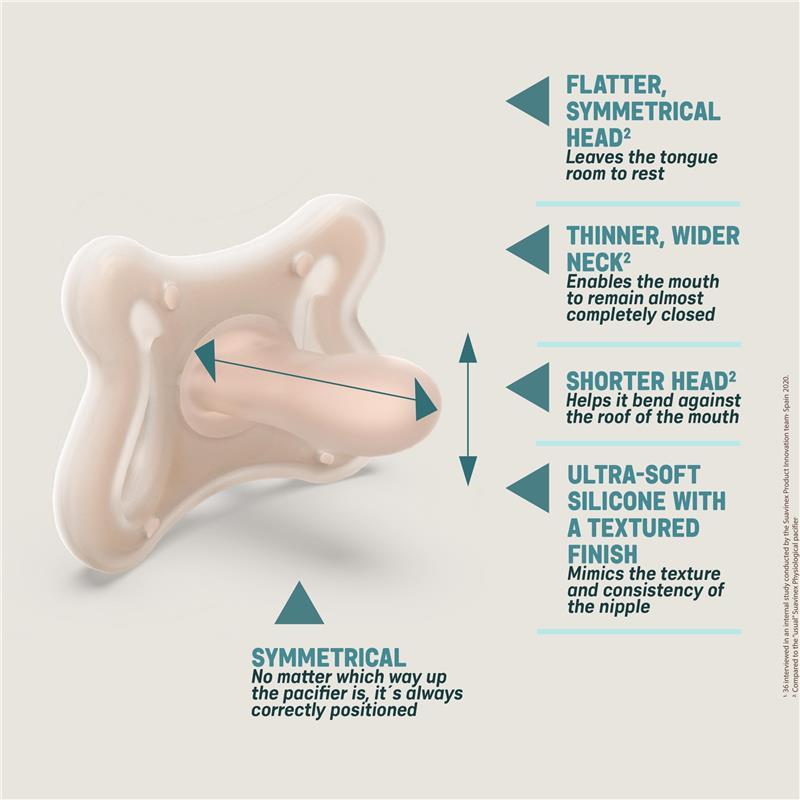 Suavinex 2Pk Zero Zero Silicone Baby Pacifier with SX Pro Physiological Pacifier Nipple, Light Image 6