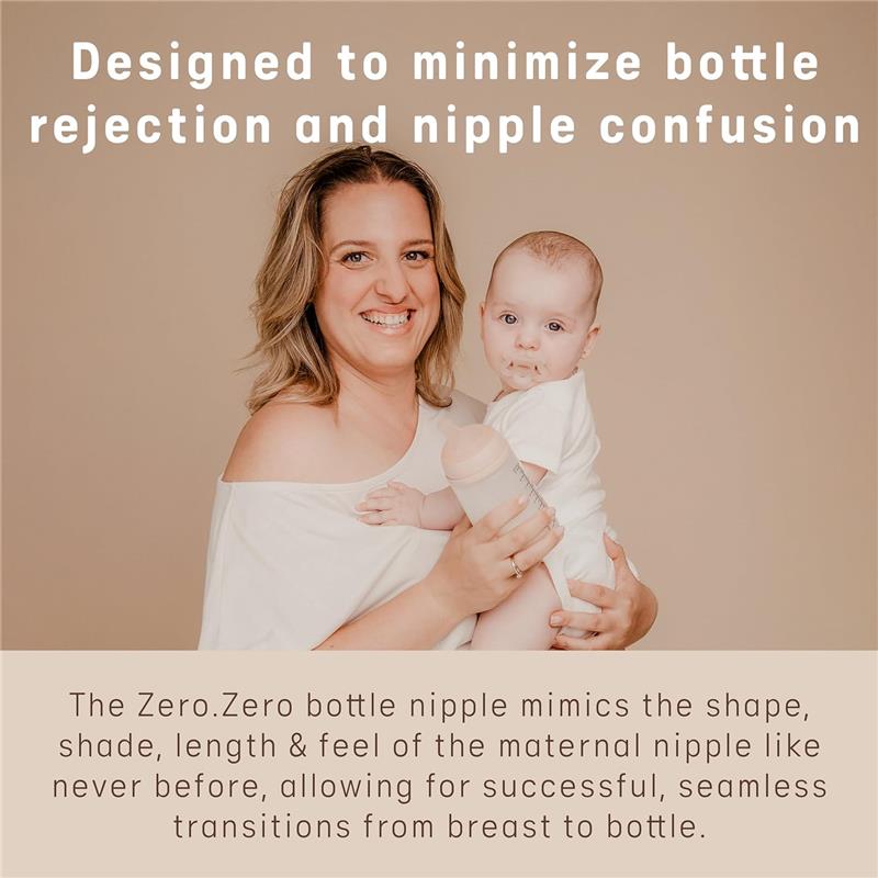 Suavinex 2Pk Zero.Zero™ Medium Flow Asymmetrical Nipple, Deep, 3M+ Image 5