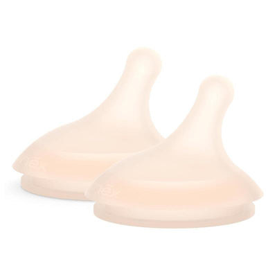 Suavinex 2Pk Zero.Zero™ Slow Flow Asymmetrical Nipple, Fair, 0M+ Image 1