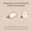 Suavinex 2Pk Zero.Zero™ Slow Flow Asymmetrical Nipple, Fair, 0M+ Image 3