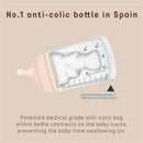 Suavinex Zero Zero Newborn Starter Set Small Anti Colic Baby Bottle + Pacifier, Adaptable Flow, Fair Image 3