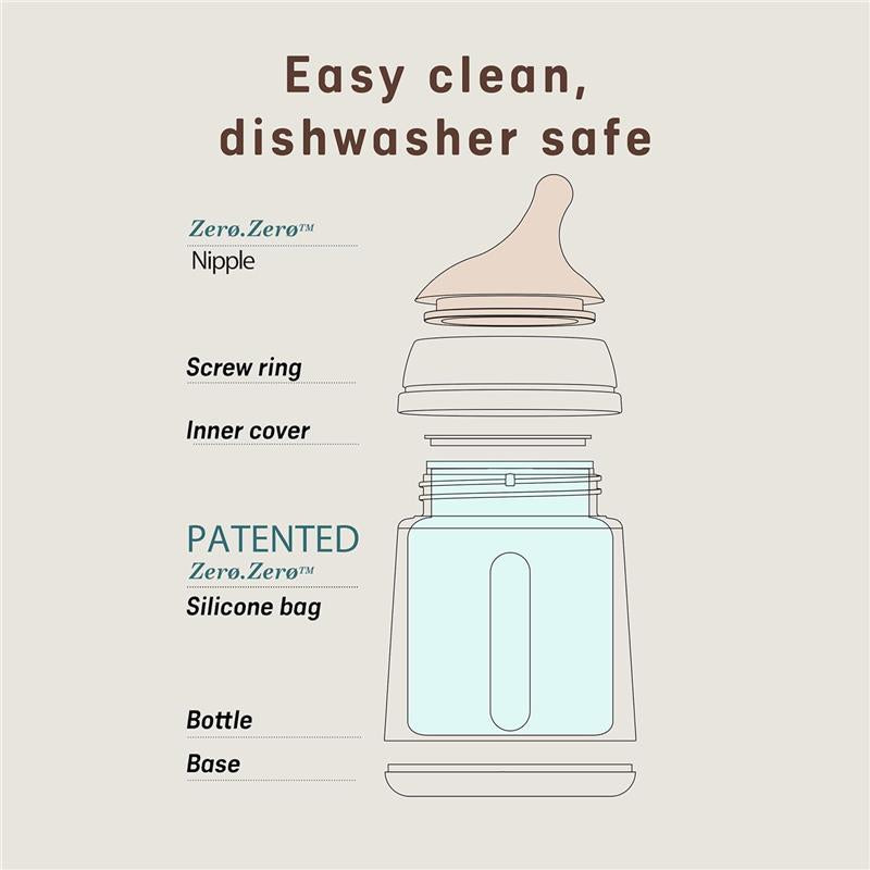 Suavinex Zero Zero Newborn Starter Set Small Anti Colic Baby Bottle + Pacifier, Adaptable Flow, Medium Image 5