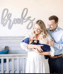 Sugar + Maple Custom Personalized Wood Name Sign - MacroBaby