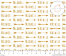 Sugar + Maple Personalized Blanket & Hat Set Small | Arrow - MacroBaby