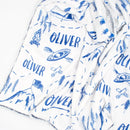 Sugar + Maple Personalized Blue Adventure Map Minky Blanket | Personalized - MacroBaby