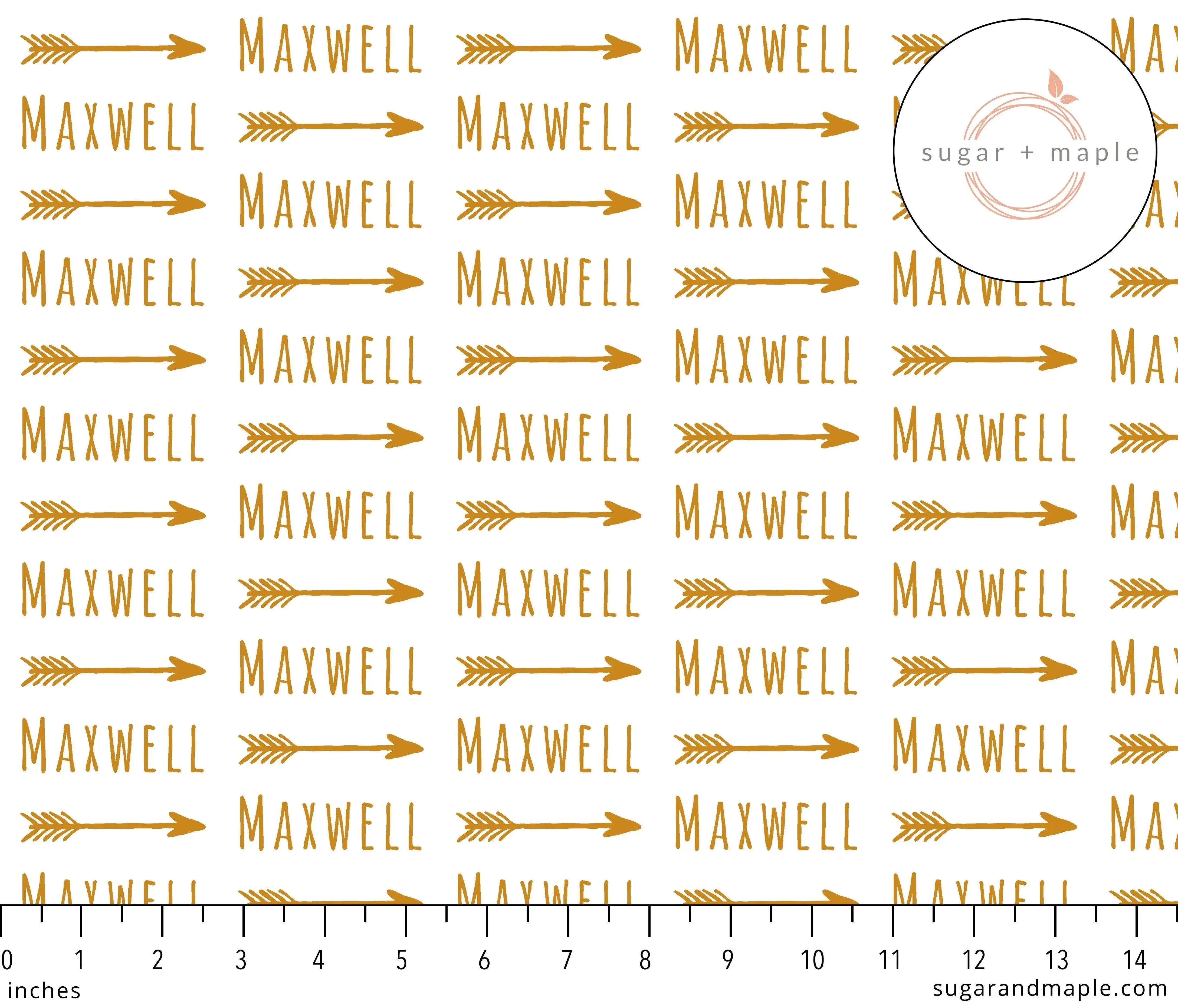 Sugar + Maple Personalized Stretchy Blanket | Arrow - MacroBaby