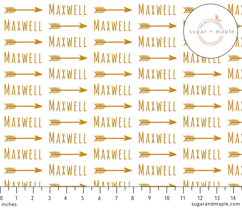 Sugar + Maple Personalized Stretchy Blanket | Arrow - MacroBaby