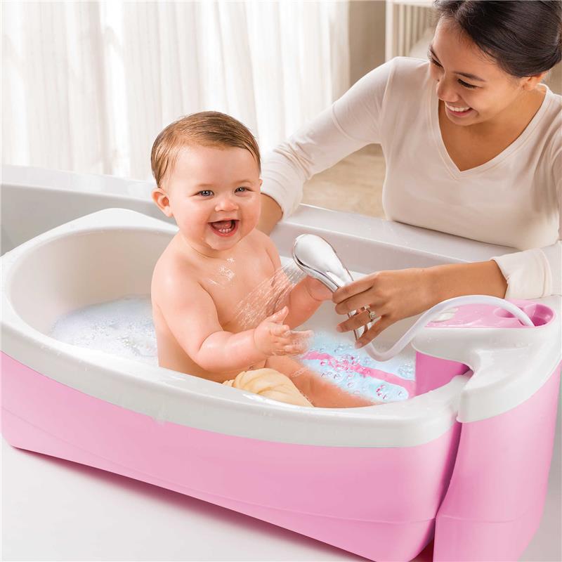 Summer Infant Lil Luxuries Whirlpool Bubbling Spa and Shower, Pink Image 4