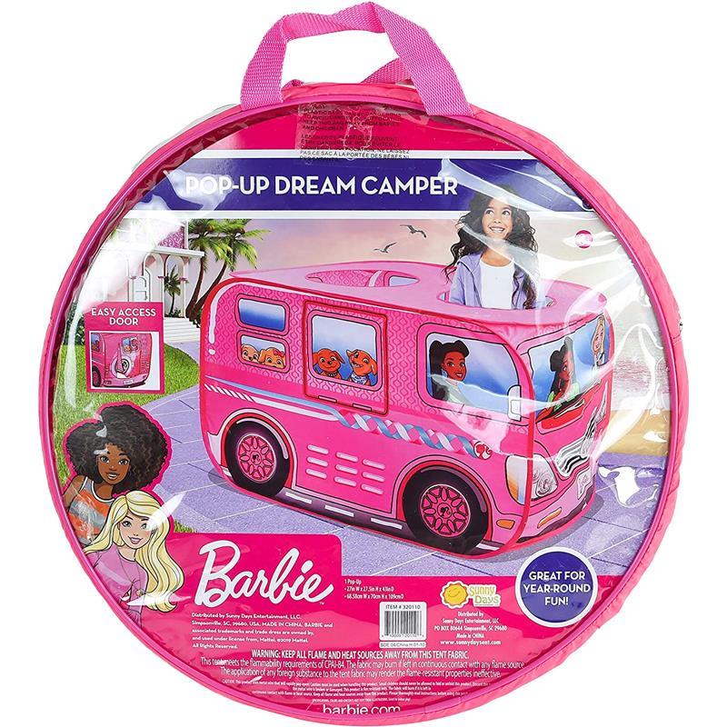 Sunny Days - Barbie Dream Camper Pop Up Play Tent Pink Image 7