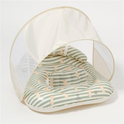 Sunnylife - Interactive Baby Float Duck Sage Stripe  Image 2
