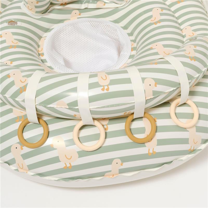 Sunnylife - Interactive Baby Float Duck Sage Stripe  Image 4