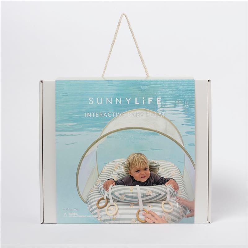Sunnylife - Interactive Baby Float Duck Sage Stripe  Image 6