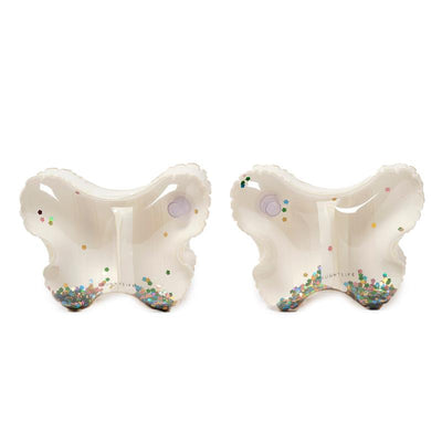 Sunnylife - Kids Inflatable Arm Bands Cotton Candy Glitter Image 1