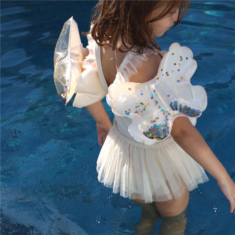 Sunnylife - Kids Inflatable Arm Bands Cotton Candy Glitter Image 7