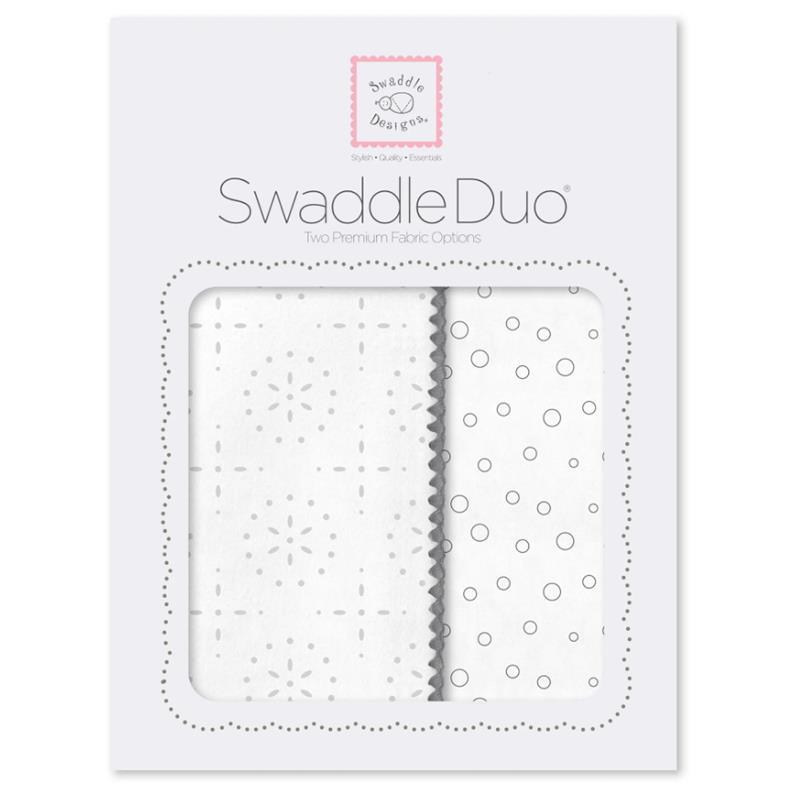 Swaddle Designs - 2Pk Swaddleduo, Sterling Sparklers & Bubble Dots Image 1