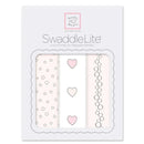 Swaddle Designs - 3Pk Bubble Dots, Hearts, Champagne Marquisette Swaddles Image 1